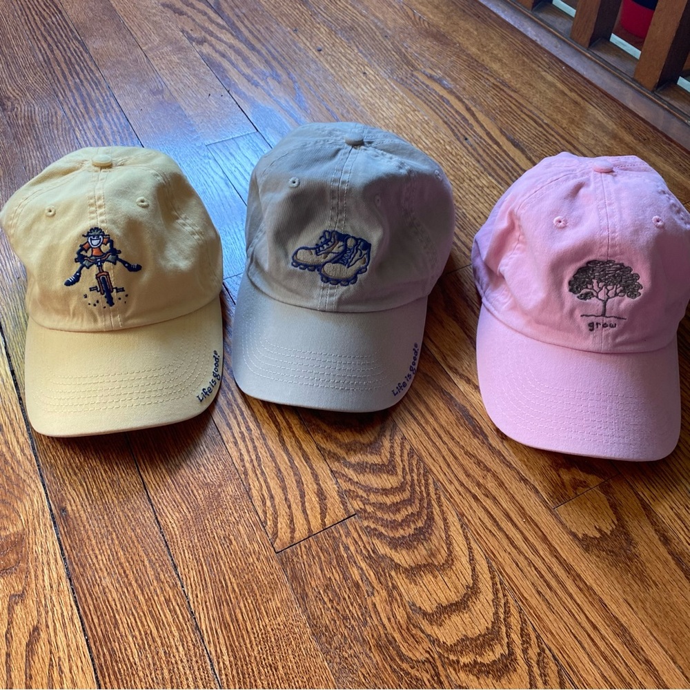 Life Is Good Women's Hats - 3 count - Yellow, Tan, Pink